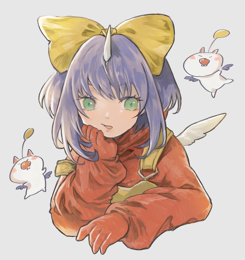 moogle and eiko carol (final fantasy and 1 more) drawn by ari_awayuki