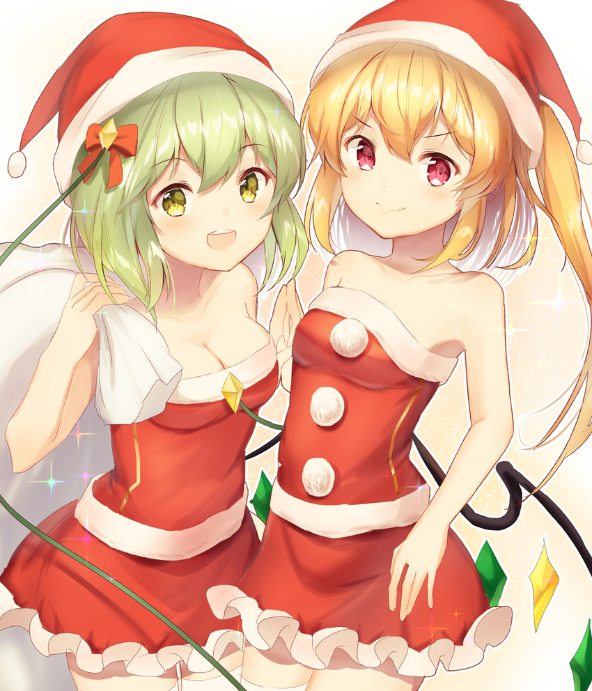 flandre scarlet and komeiji koishi (touhou) drawn by nenobi_(nenorium)