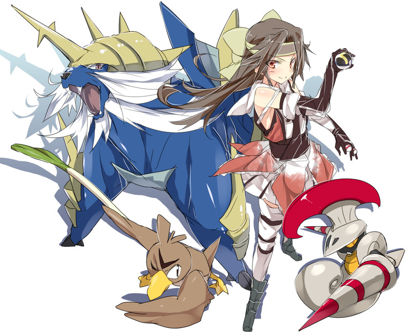 jintsuu, jintsuu kai ni, farfetch'd, samurott, and escavalier (kantai collection and 1 more) drawn by mtu_(orewamuzituda)