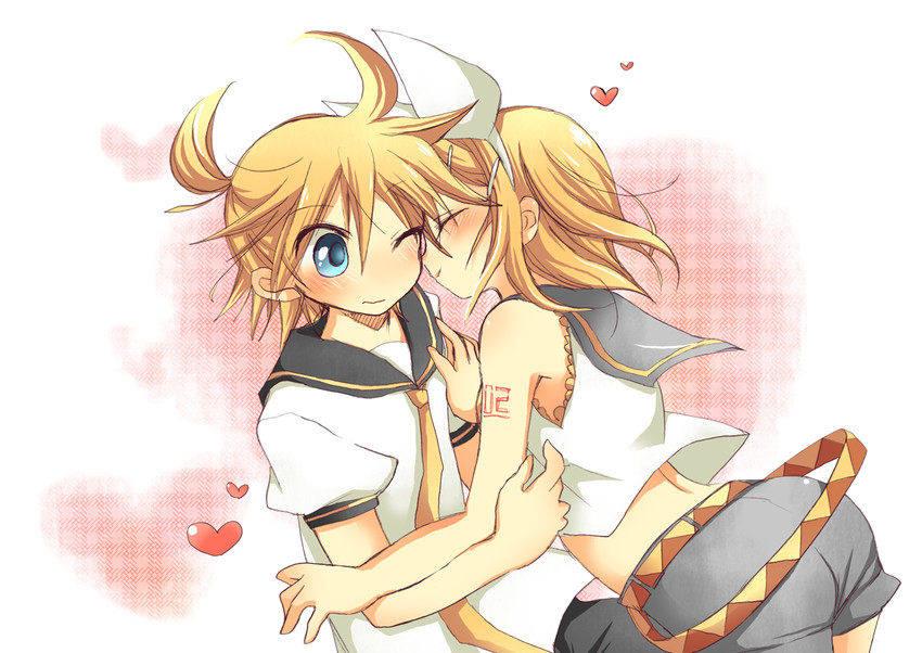 kagamine rin and kagamine len (vocaloid) drawn by nao_(flake)