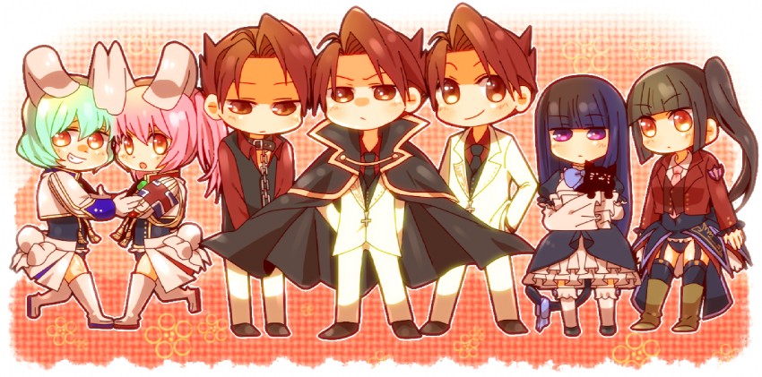 ushiromiya battler, frederica bernkastel, chiester410, chiester45, and belphegor (umineko no naku koro ni) drawn by mika_(1020mk)