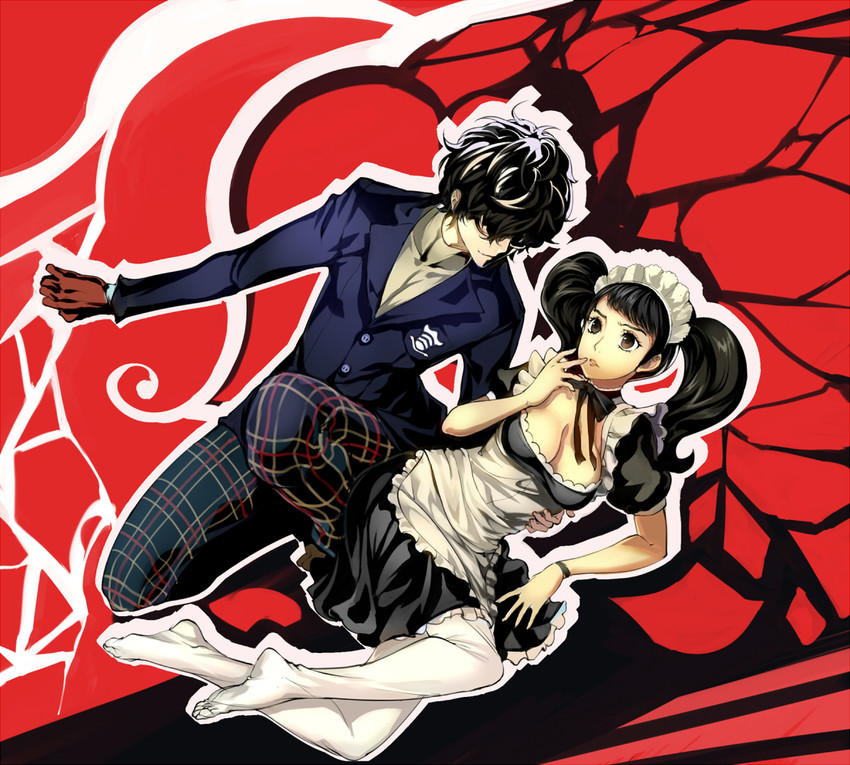 amamiya ren and kawakami sadayo (persona and 1 more) drawn by sniperno0