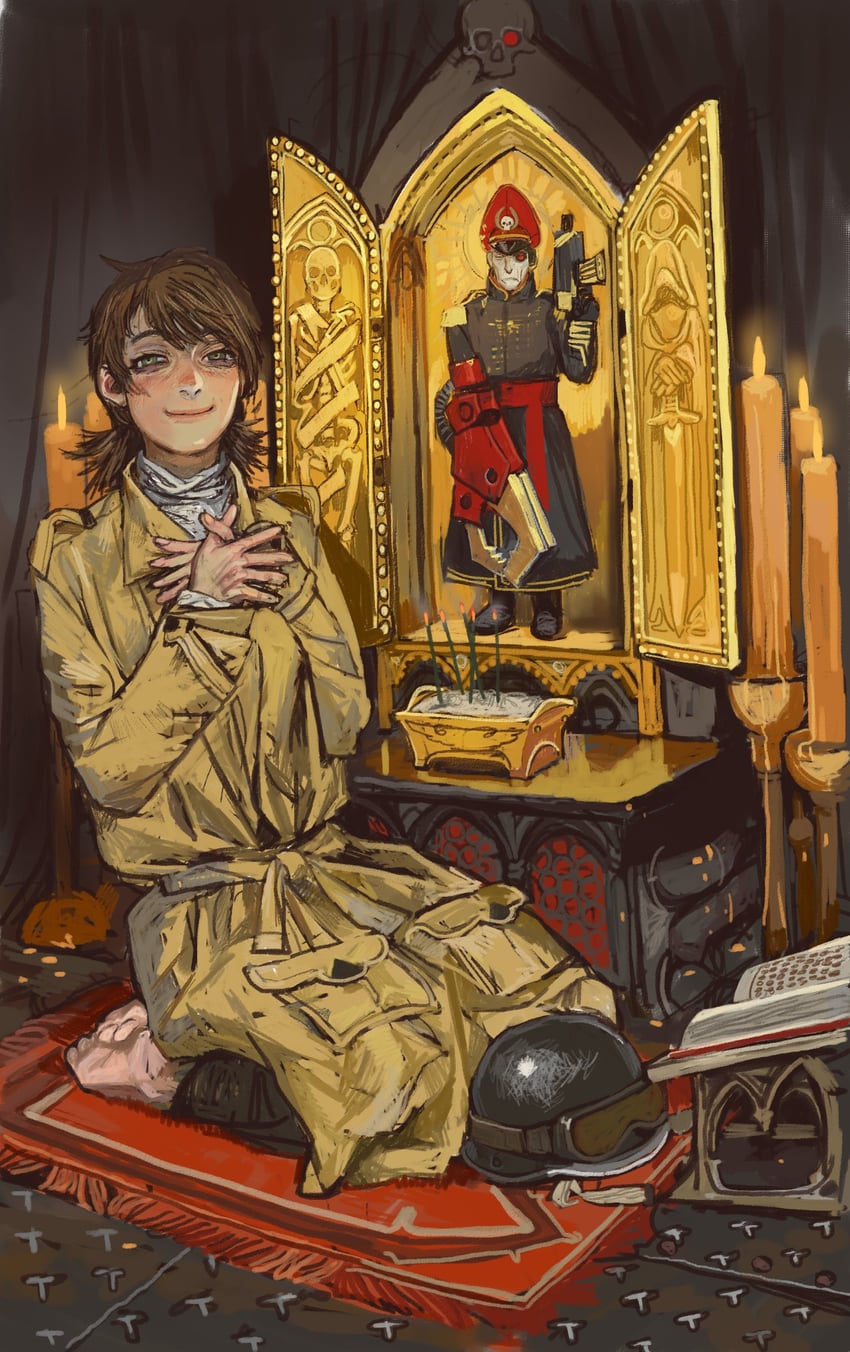 astra militarum and sebastian yarrick (warhammer 40k) drawn by mossacannibalis