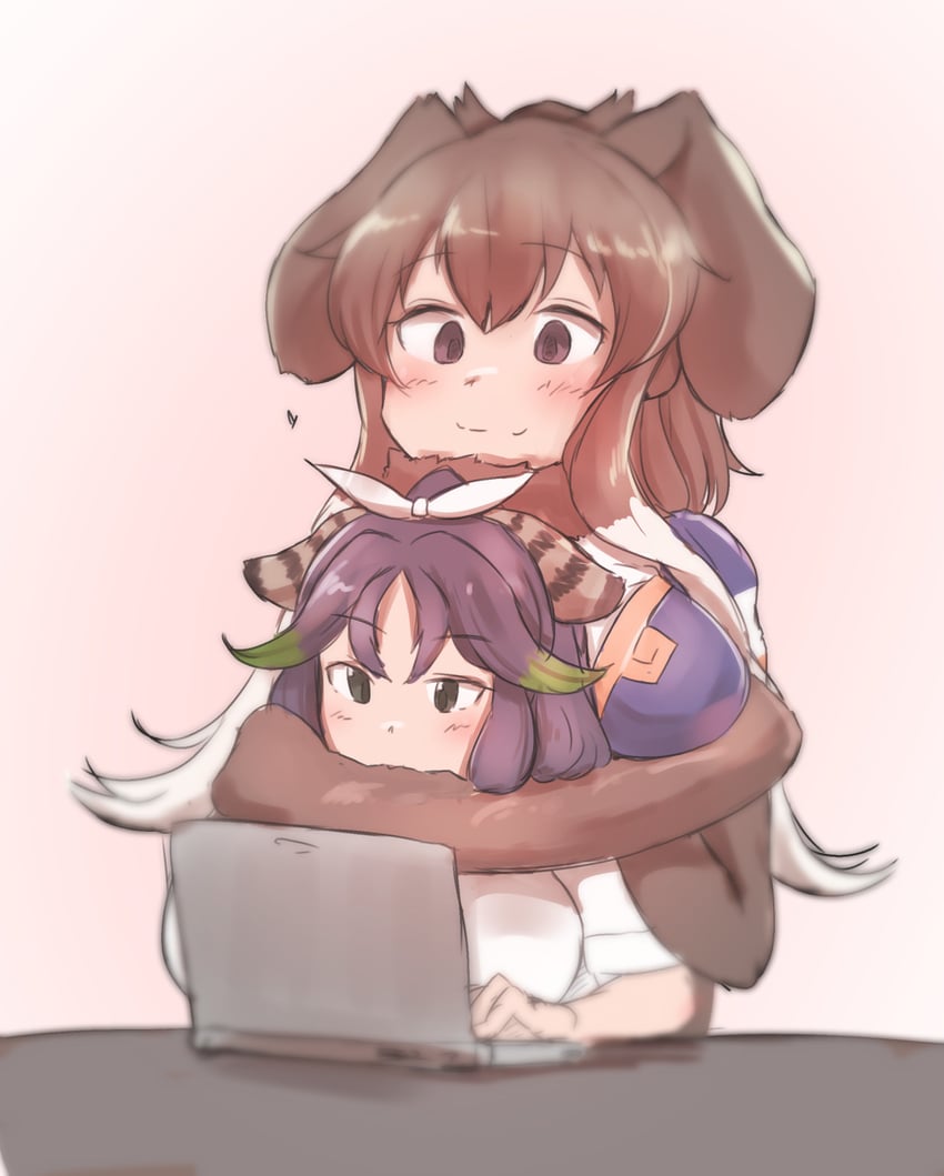 kako and mammoth (kemono friends) drawn by denka_(denka_ilst)