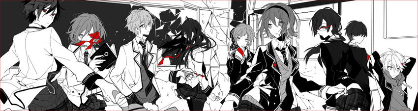 d-ne, c-ta, a-ya, b-ko, b-ka, and 4 more (shuuen no shiori project) drawn by akina422