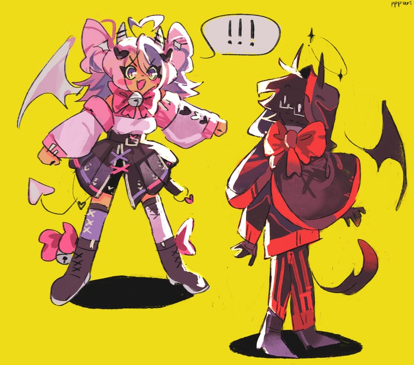 ironmouse and badboyhalo (vshojo and 2 more) drawn by foog_(ppppppuri)