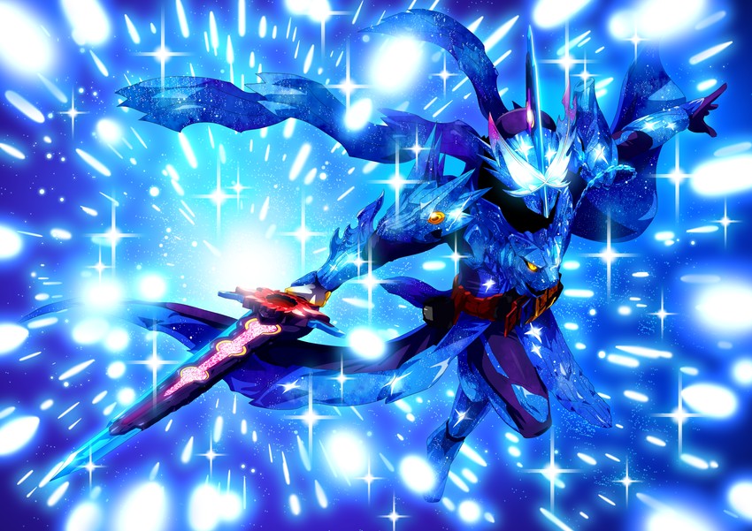 kamen rider saber, kamen rider xross saber, and kamen rider featuring saber (kamen rider and 1 more) drawn by otokamu