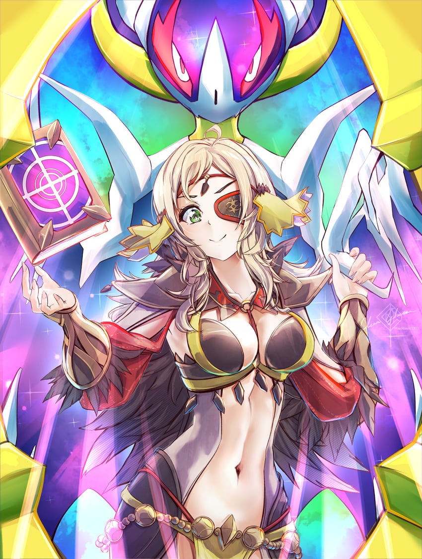 ophelia and lunala (pokemon and 3 more) drawn by clear_glass_(mildmild1311)