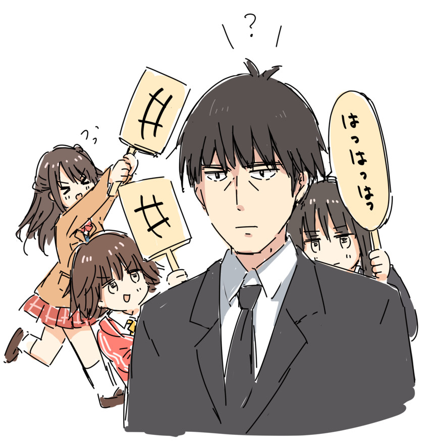 producer, shibuya rin, shimamura uzuki, and honda mio (idolmaster and 1 more) drawn by matsuda_hikari