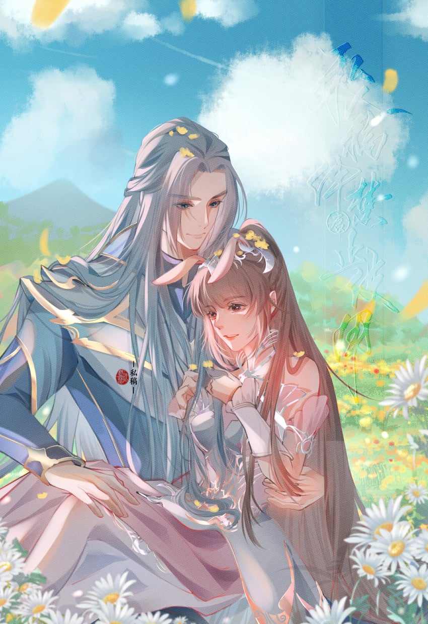 xiao wu and tang san (douluo dalu) drawn by lan_yin_cao_bianzhi_de_jiezhi