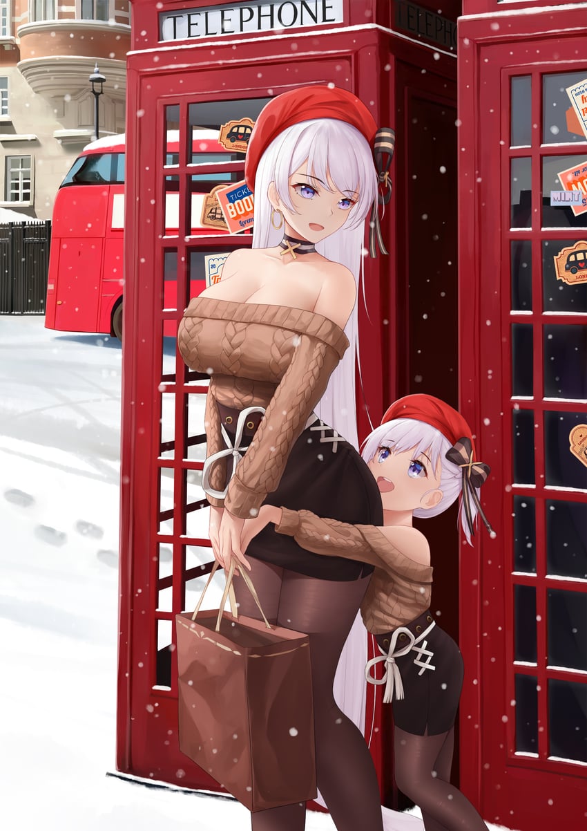 belfast and little bel (azur lane) drawn by shigatsu_(4gate)