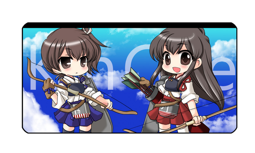 kaga and akagi (kantai collection) drawn by chino_(ch_no)