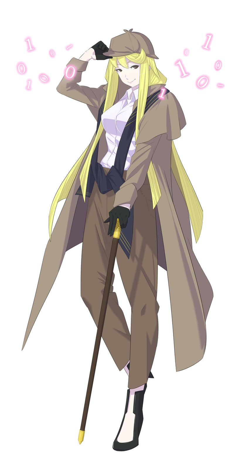 sherlock holmes and kuremi kyouko (digimon and 1 more) drawn by taira_(tairamon)