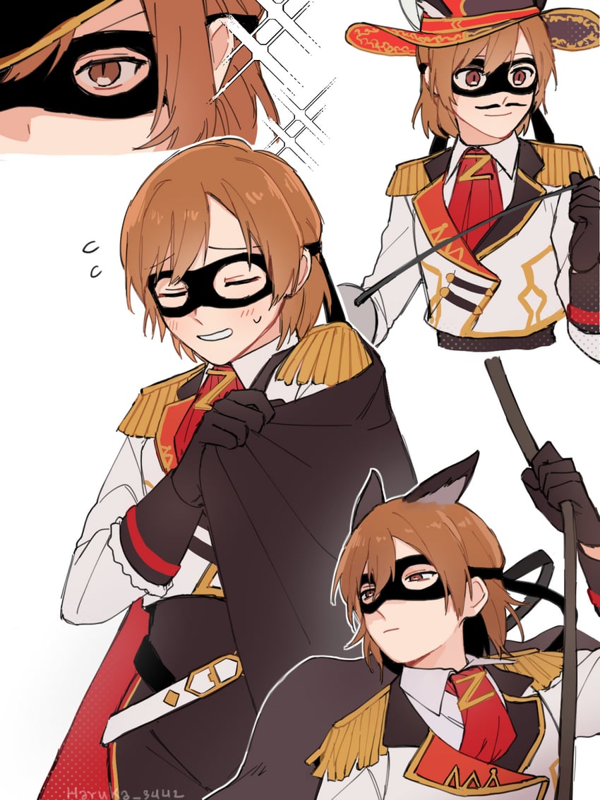 aijou karen and zorro (shoujo kageki revue starlight and 1 more) drawn by haruka_3442