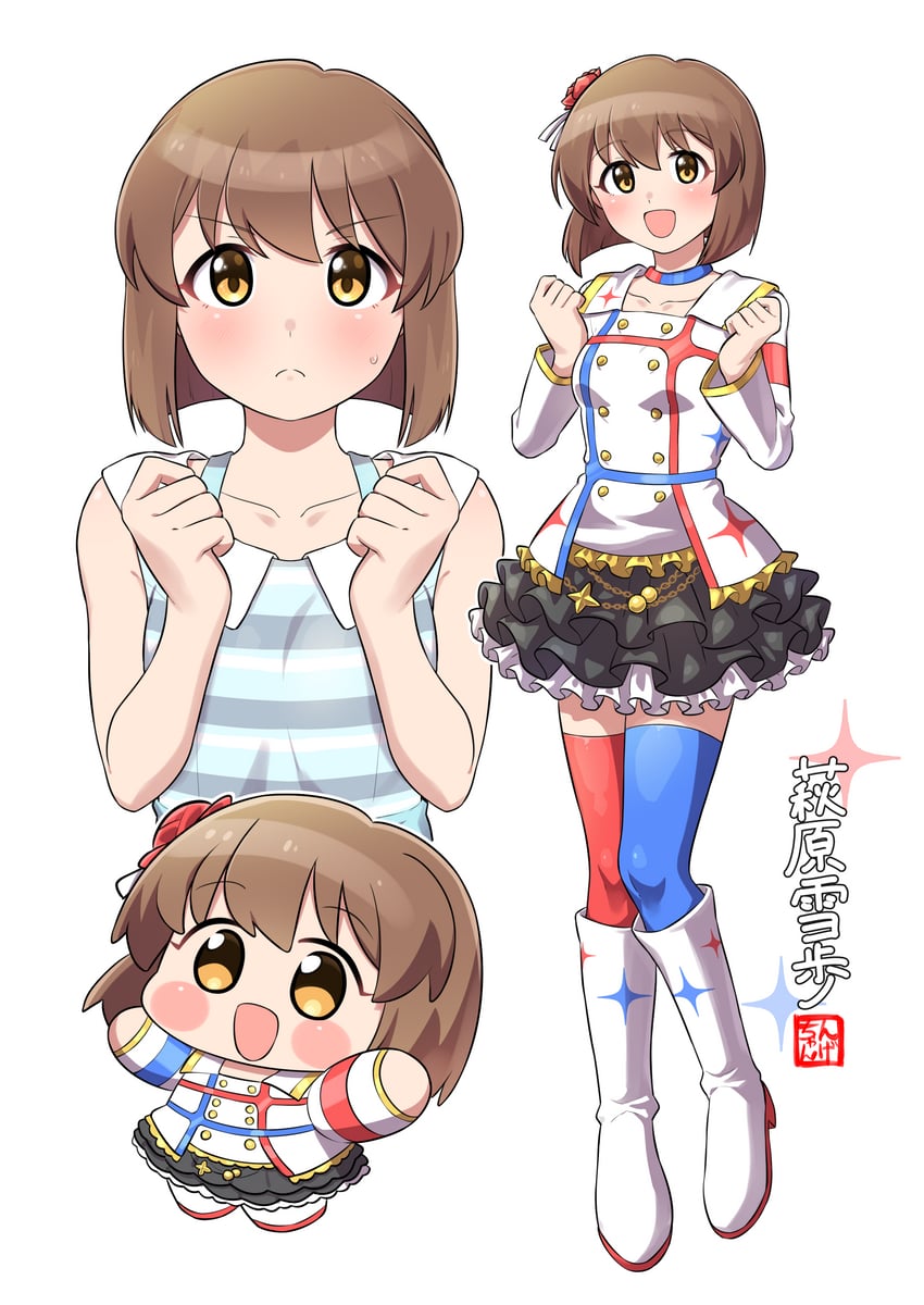 hagiwara yukiho (idolmaster and 2 more) drawn by ngetyan