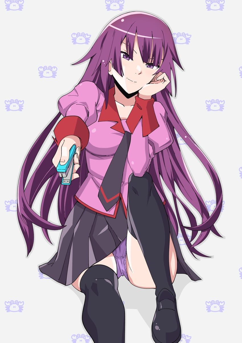 senjougahara hitagi (monogatari and 1 more) drawn by toku_sonchou