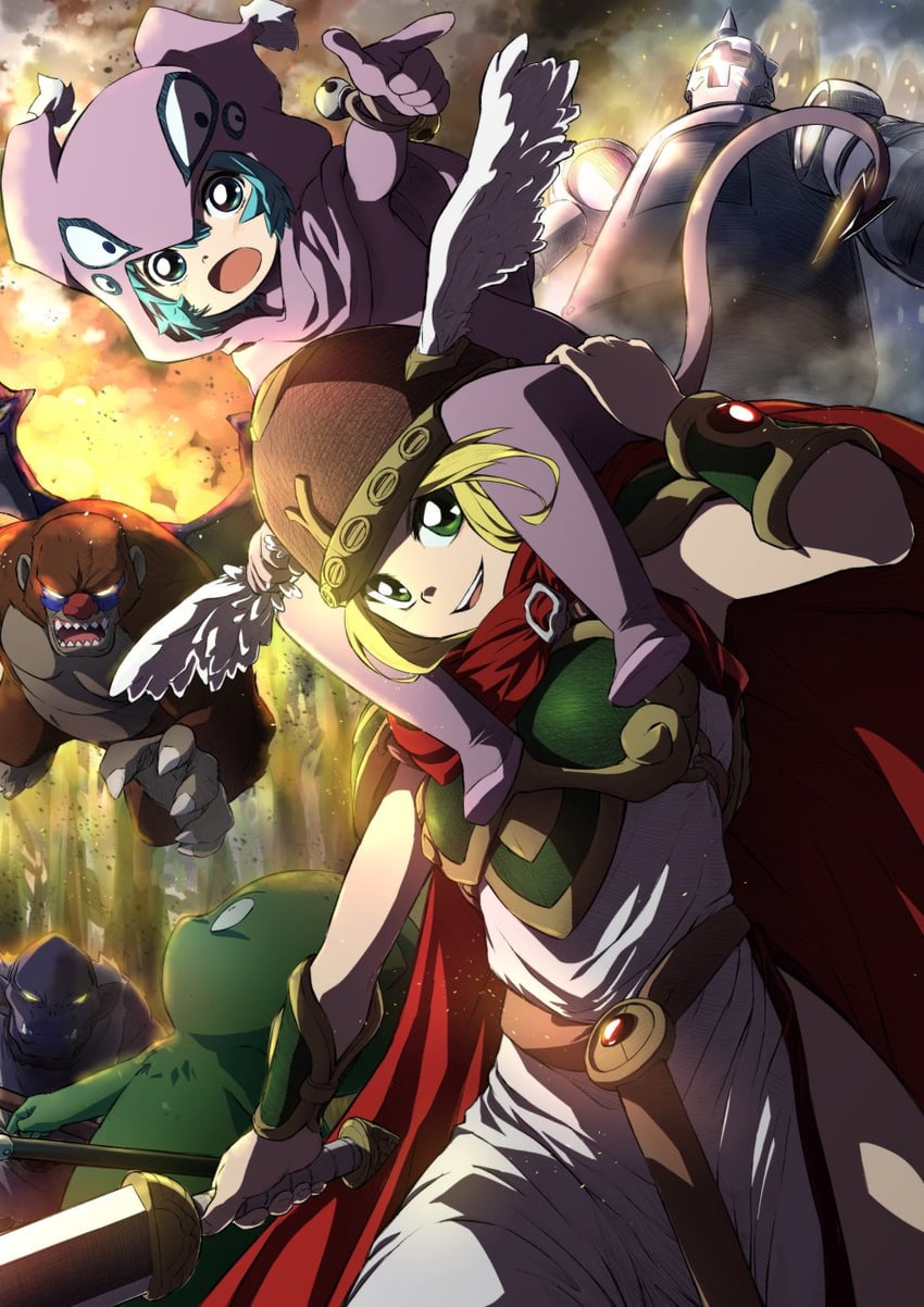 valkyrie, krino sandra, and sabine (valkyrie no densetsu) drawn by ko_akuman
