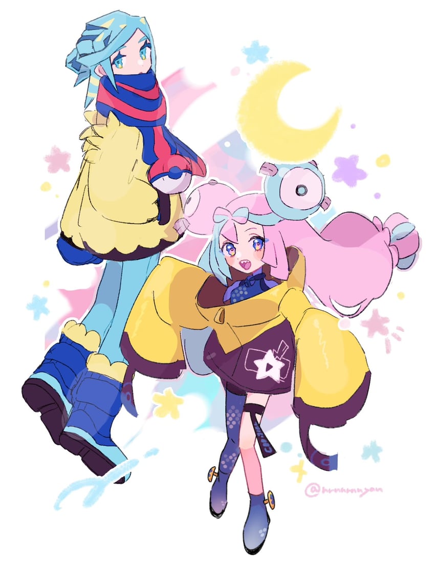 iono and grusha (pokemon and 1 more) drawn by eneko_(olavcnkrpucl16a)