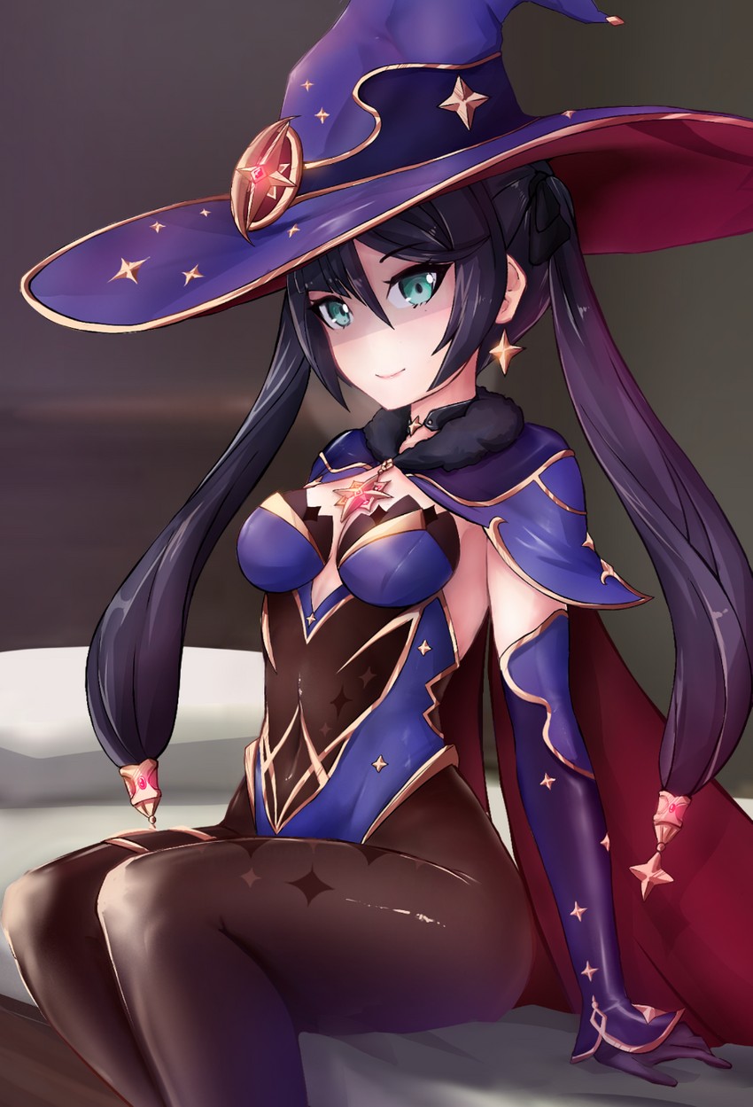 mona (genshin impact) drawn by slash-ex