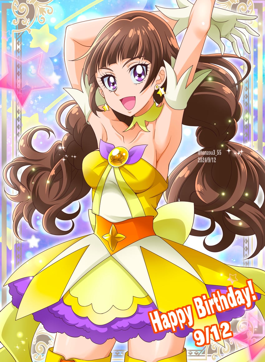 amanogawa kirara and cure twinkle (precure and 1 more) drawn by hanzou