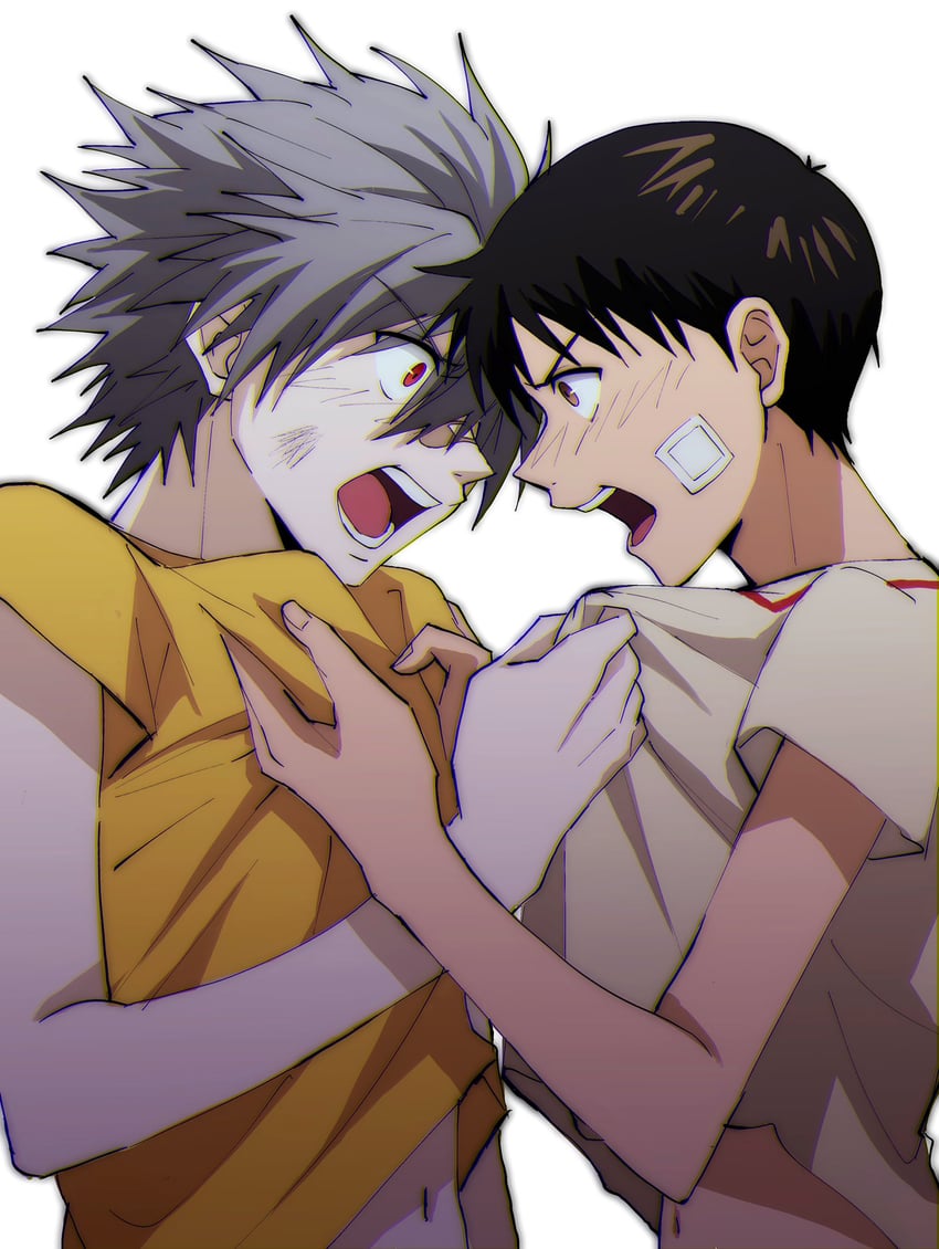 ikari shinji and nagisa kaworu (neon genesis evangelion) drawn by tousok