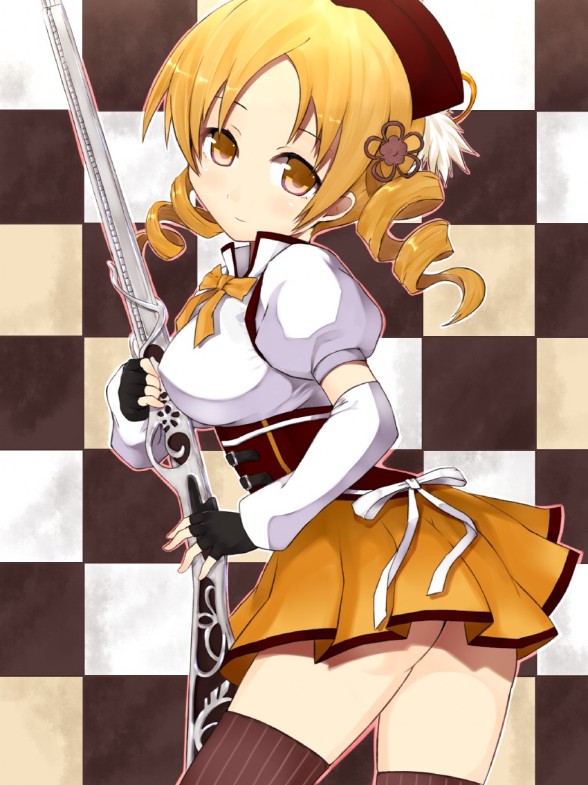tomoe mami (mahou shoujo madoka magica) drawn by yamamoto_tama