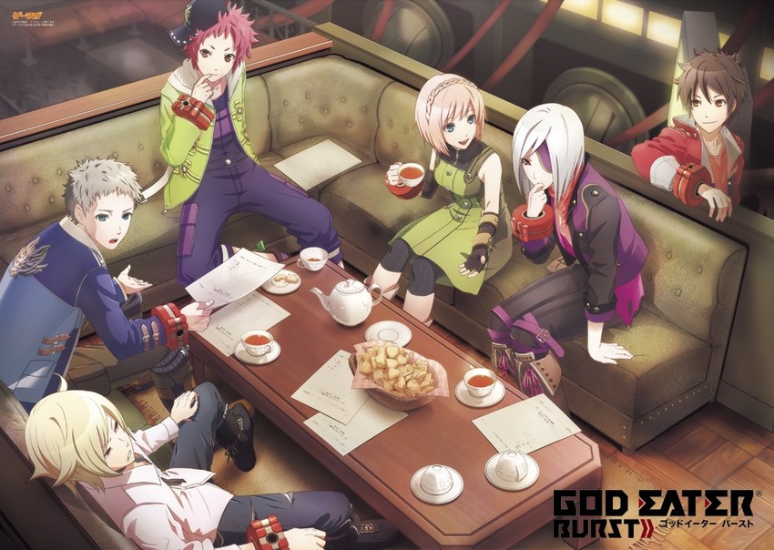 daiba canon, gina dickinson, omori tatsumi, brendan bardell, karel schneider, and 1 more (god eater and 1 more)