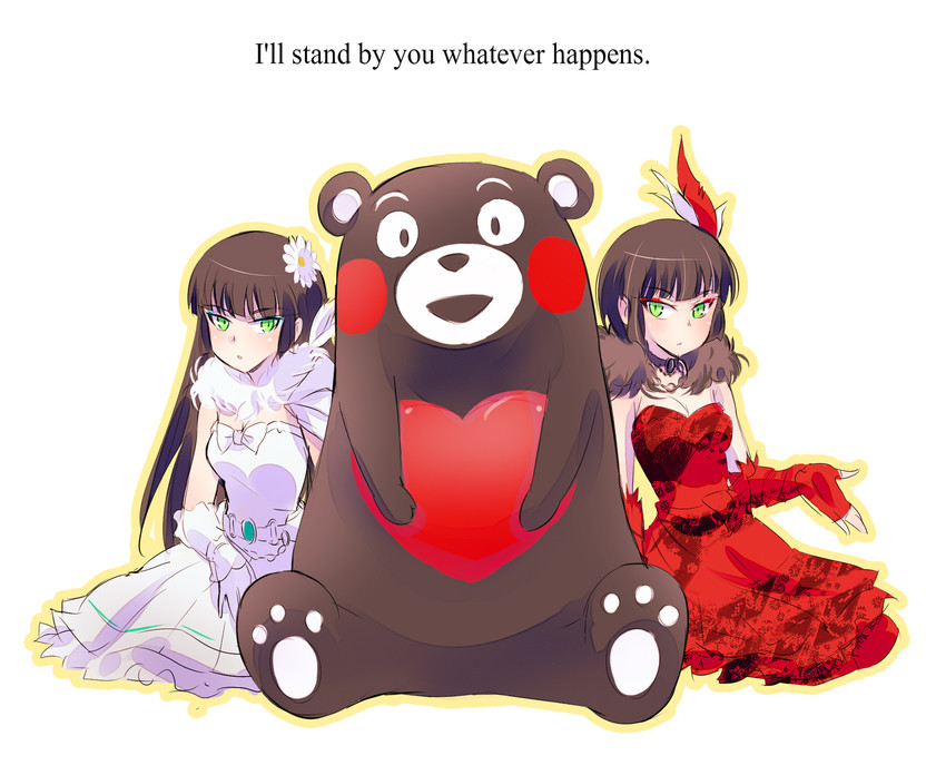 kumamon, melanie malachite, and miltiades malachite (rwby and 1 more) drawn by iesupa