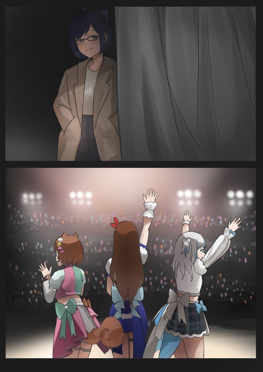 gawr gura, tokino sora, ayunda risu, and a-chan (hololive and 2 more) drawn by tanukidraws