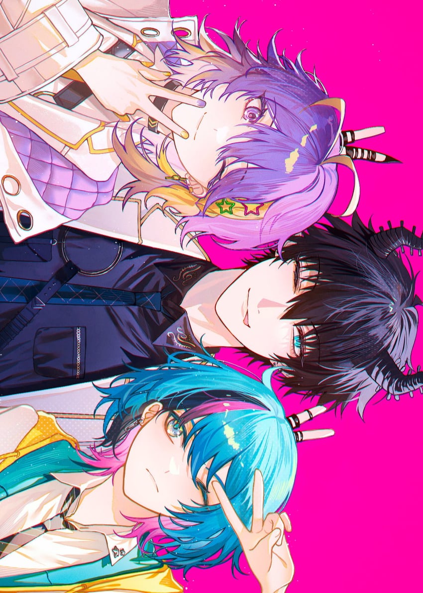 ren zotto, aster arcadia, and kyo kaneko (nijisanji and 1 more) drawn by pangpangpq