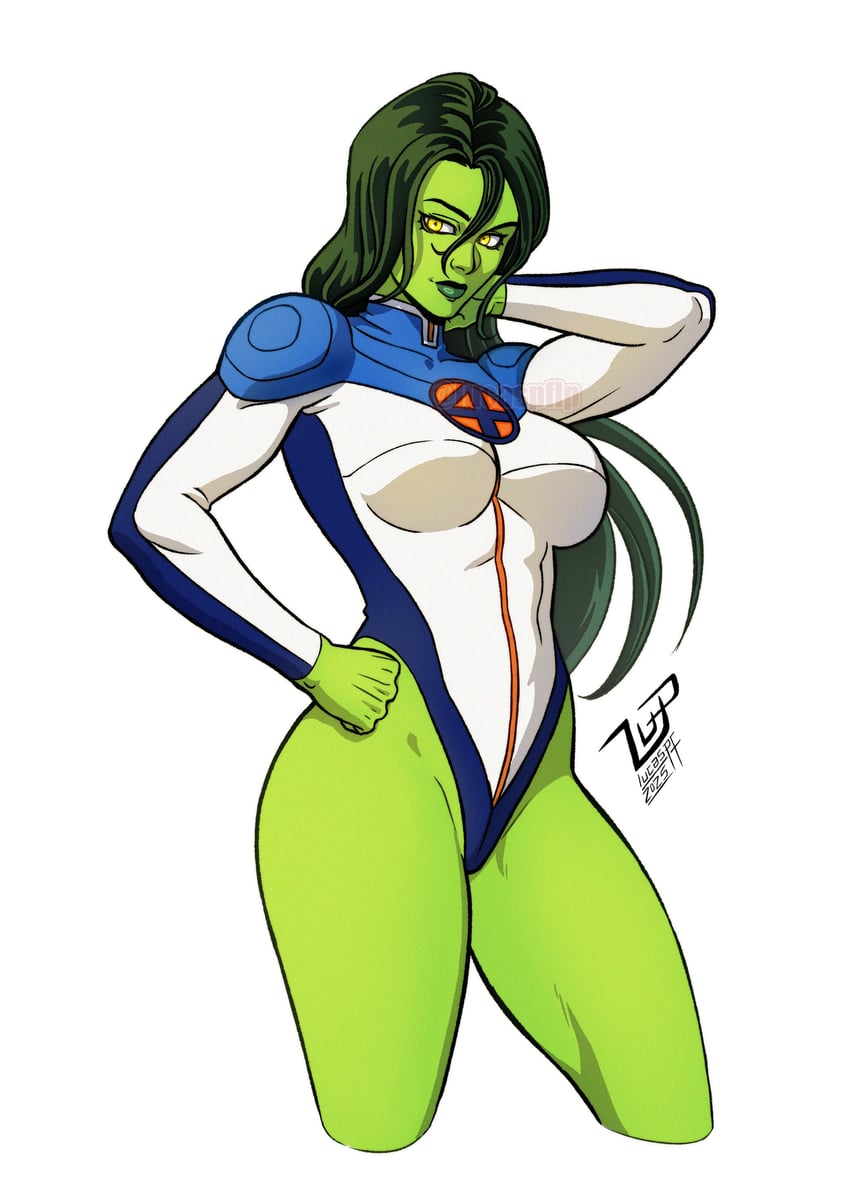 she-hulk and jennifer walters (marvel and 1 more) drawn by lucaspflp