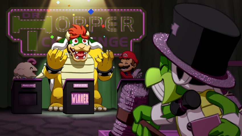 mario, bowser, mallow, and dr. topper (mario and 1 more) drawn by joeadok
