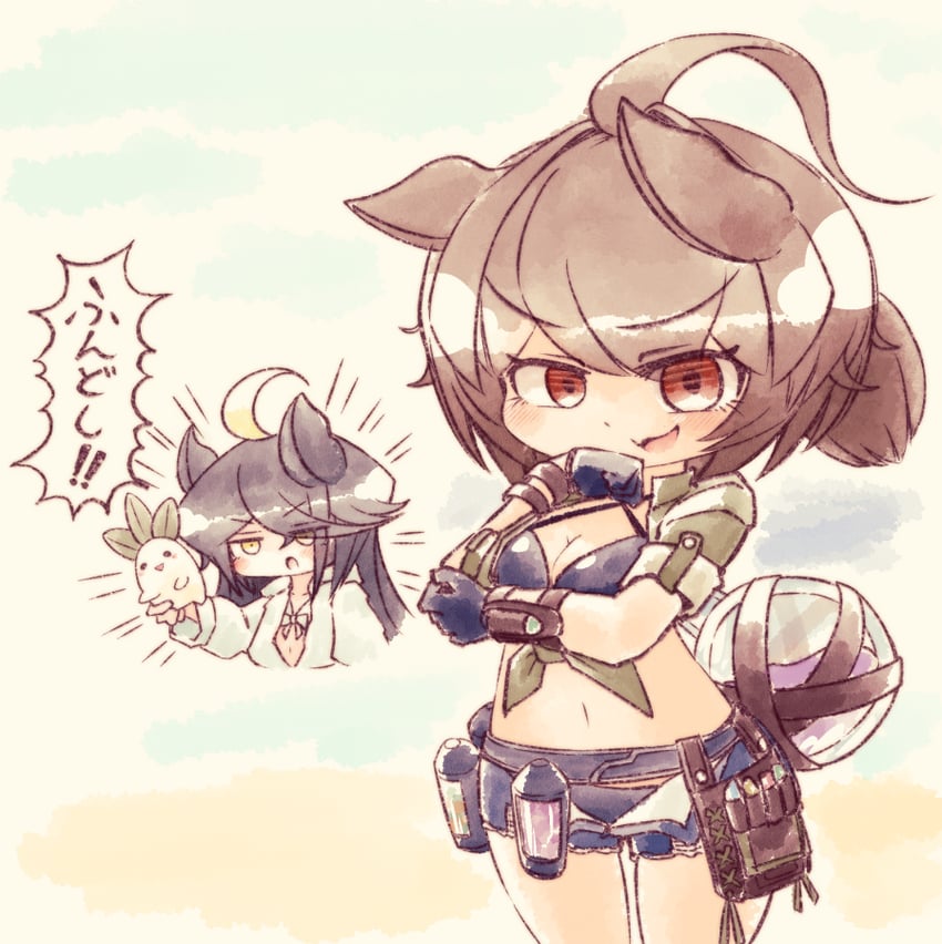 agnes tachyon, kii-kun, and manhattan cafe (umamusume) drawn by esukevi