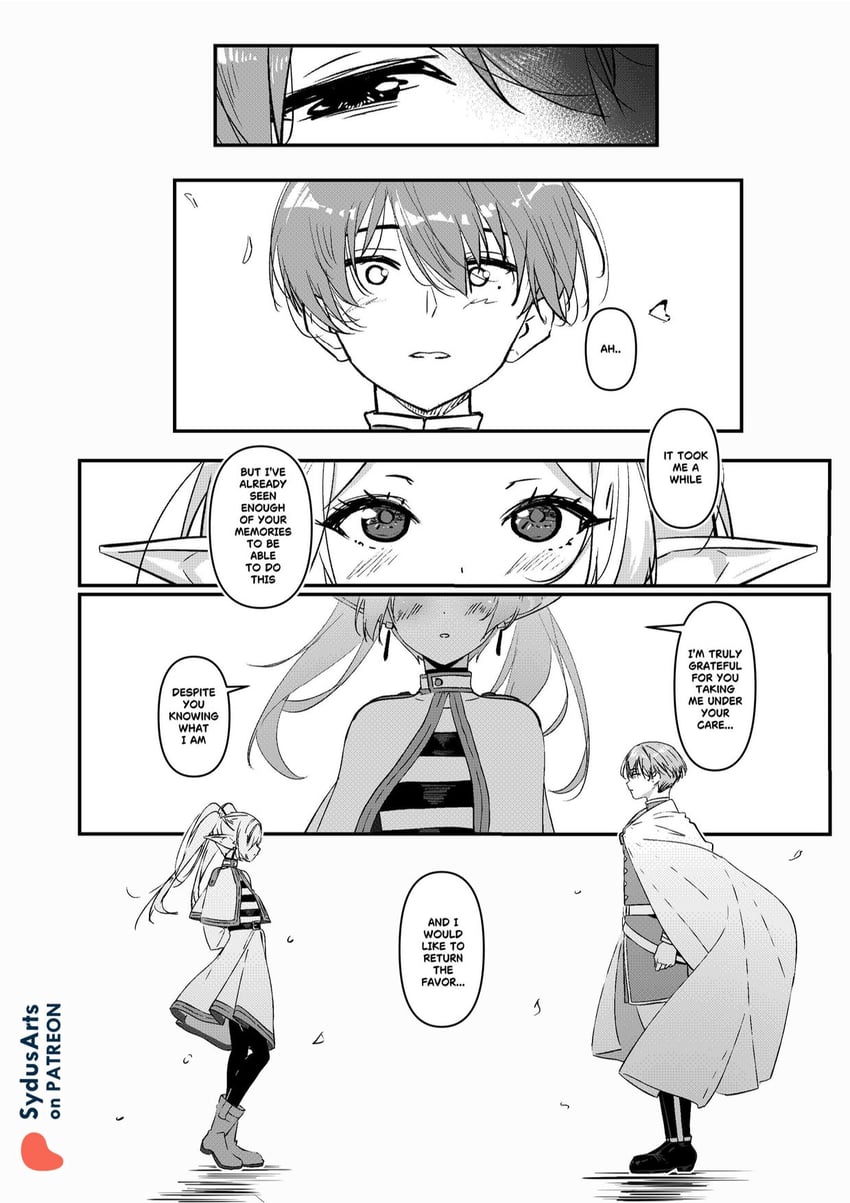 frieren, himmel, and cora (original and 1 more) drawn by sydus