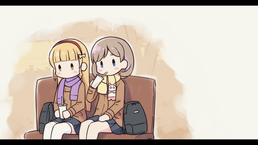 heanna sumire and tang keke (love live! and 1 more) drawn by langbazi