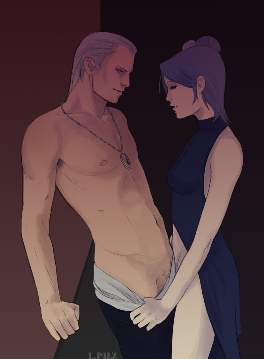 konan and hidan (naruto and 1 more) drawn by lpilz