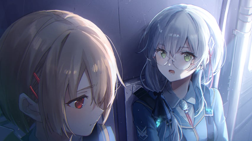 kayamori ruka and izumi yuki (heaven burns red) drawn by oyuyu
