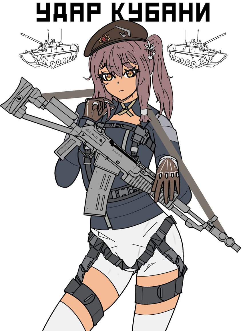 an-94 and saiga-12 (girls' frontline) drawn by suihei_(foltheck)