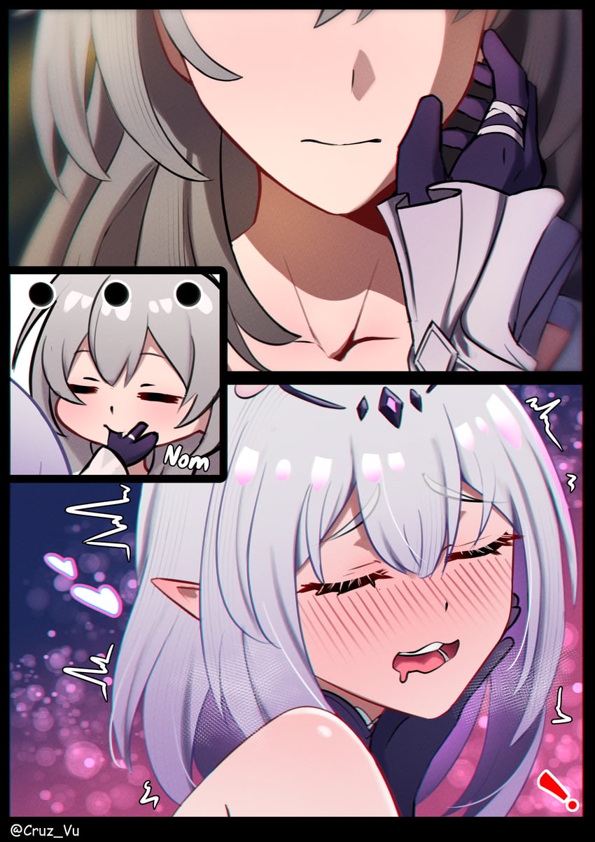 trailblazer, stelle, and castorice (honkai and 1 more) drawn by cruzvu