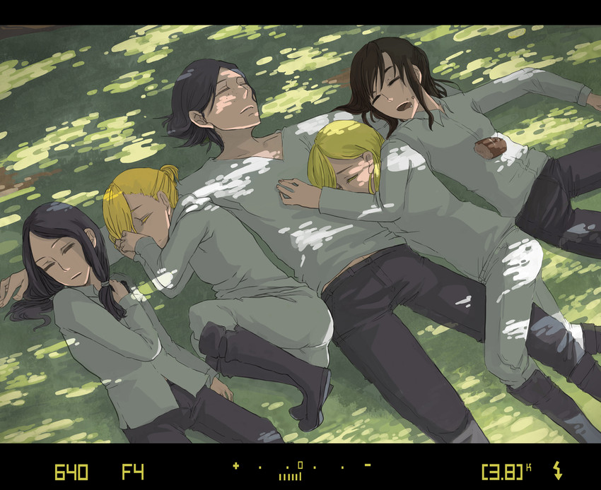 krista lenz, ymir, annie leonhart, sasha blouse, and mina carolina (shingeki no kyojin) drawn by kawaoka_sachio