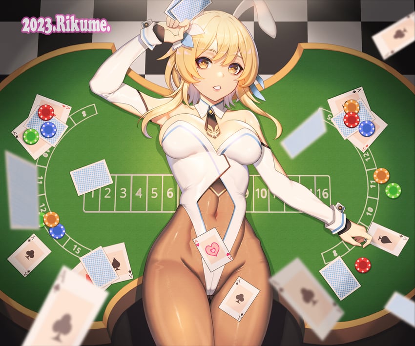 lumine (genshin impact) drawn by rikume