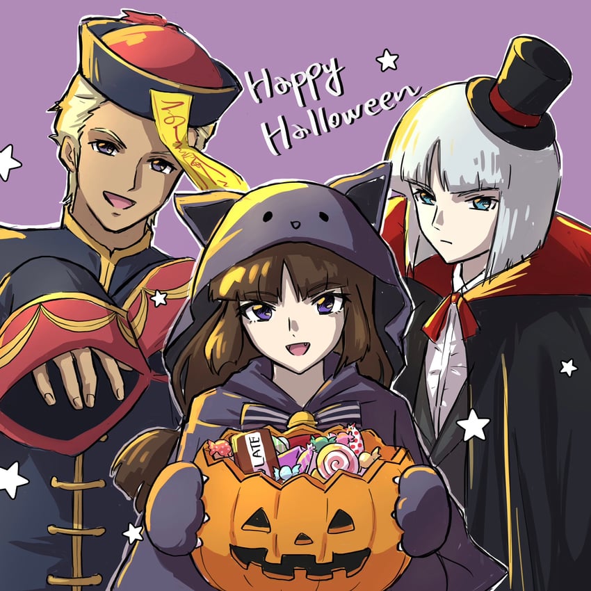 dearka elsman, yzak joule, and shiho hahnenfuss (gundam and 3 more) drawn by tochio