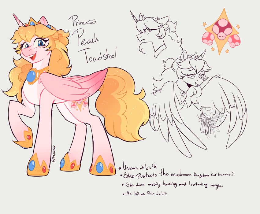 princess peach (mario and 1 more) drawn by feeniroir