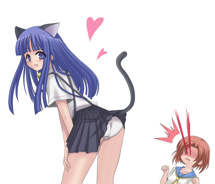 furude rika and ryuuguu rena (higurashi no naku koro ni) drawn by amane_hasuhito