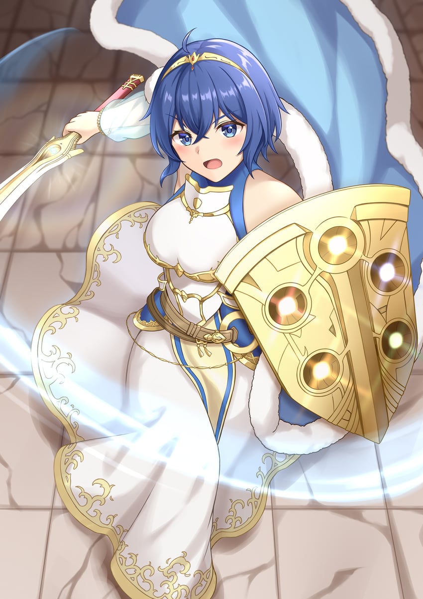lucina and female morgan (fire emblem and 2 more) drawn by takaneko