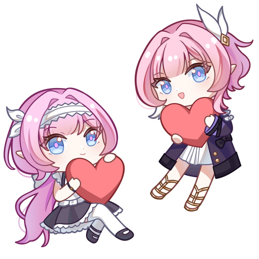 elysia, cyrene, inoue marina, and yanning (honkai and 2 more) drawn by izumi_(lofter_41635481026)
