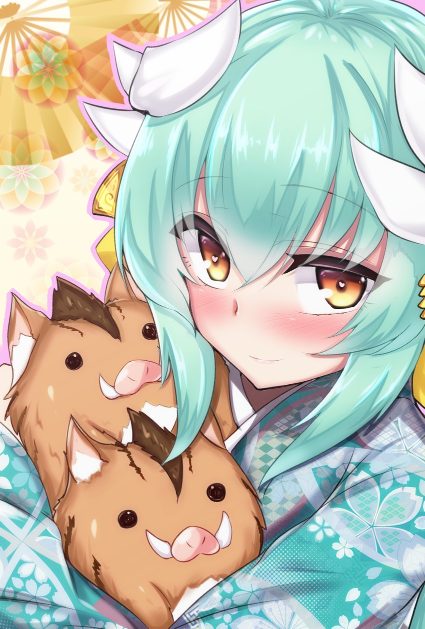 kiyohime and boar piglet (fate and 1 more) drawn by ebon