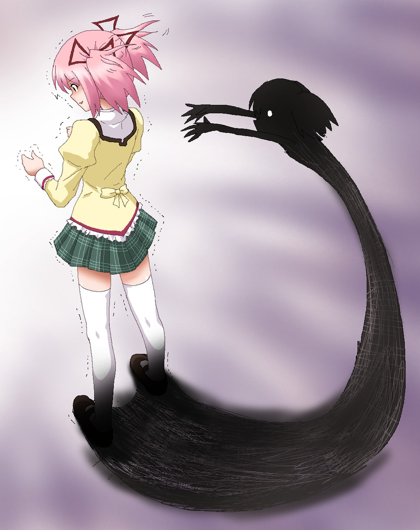 kaname madoka and kriemhild gretchen (mahou shoujo madoka magica) drawn by hayashiya_zankurou