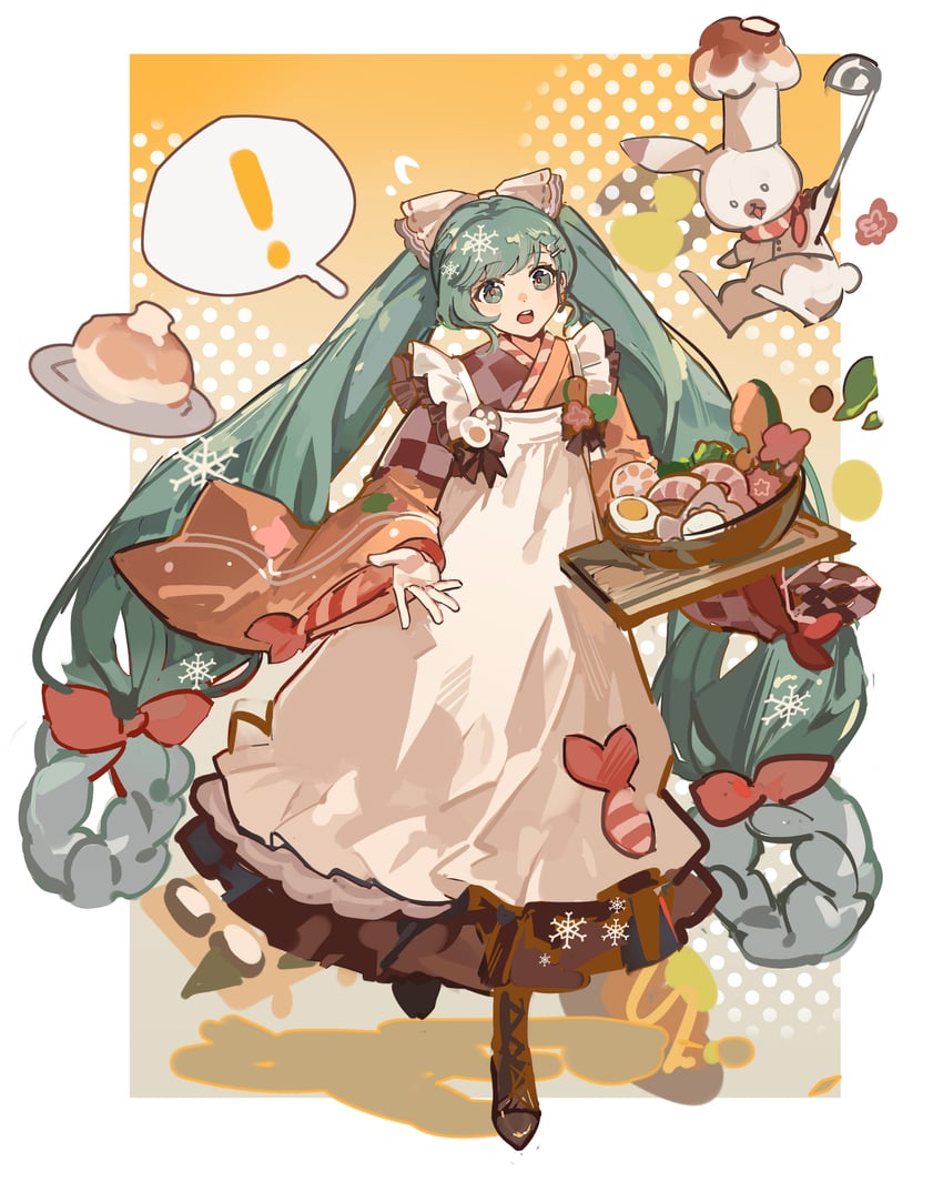 hatsune miku, yuki miku, and rabbit yukine (vocaloid) drawn by mento