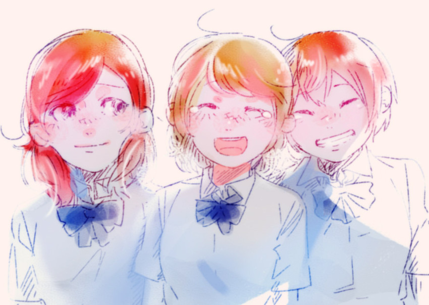 nishikino maki, hoshizora rin, and koizumi hanayo (love live! and 1 more) drawn by tamagogogo